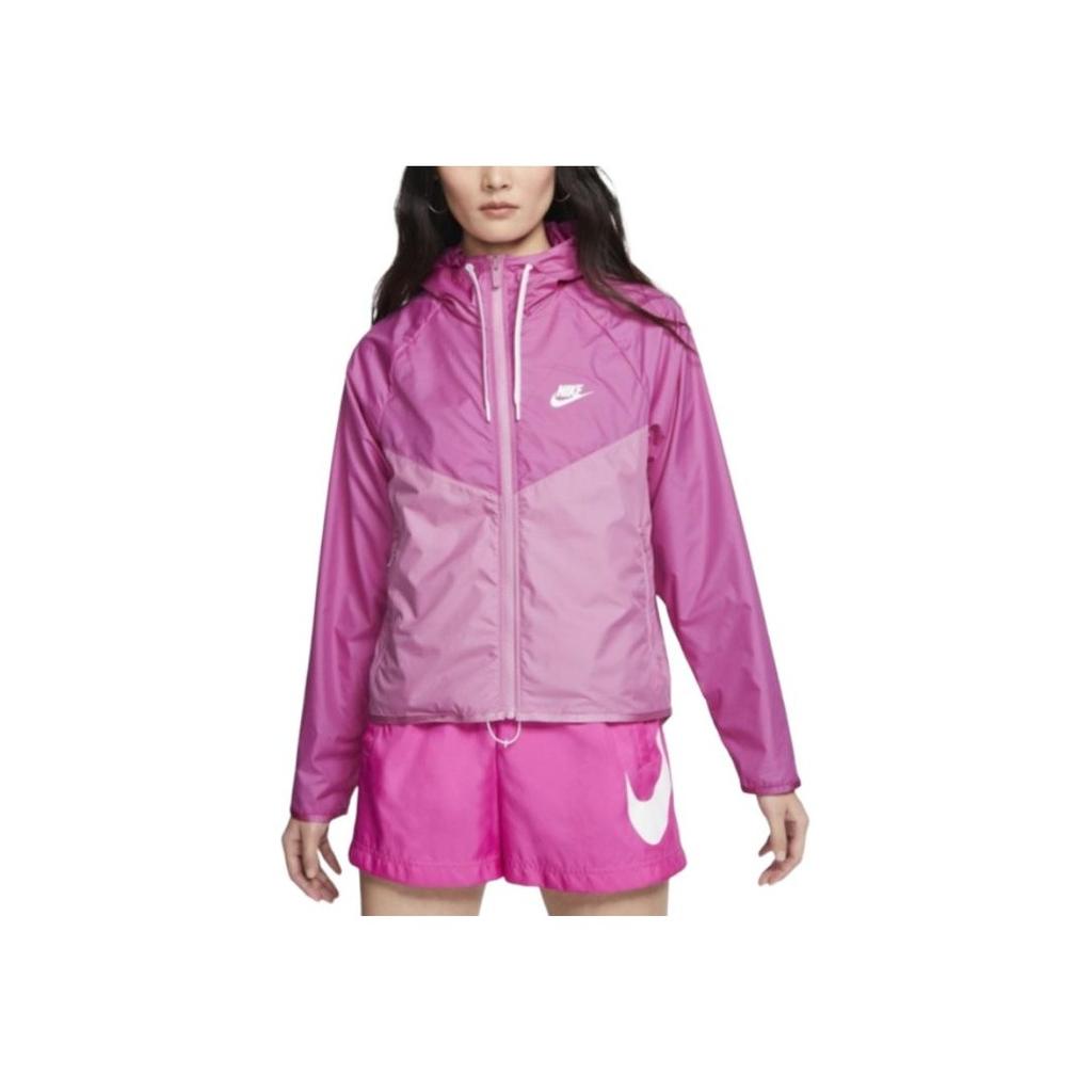 Nike Sportswear Windrunner Color-Block Zip-Up Hooded Waterproof Jacket Women Outerwear Pink BV3940-691