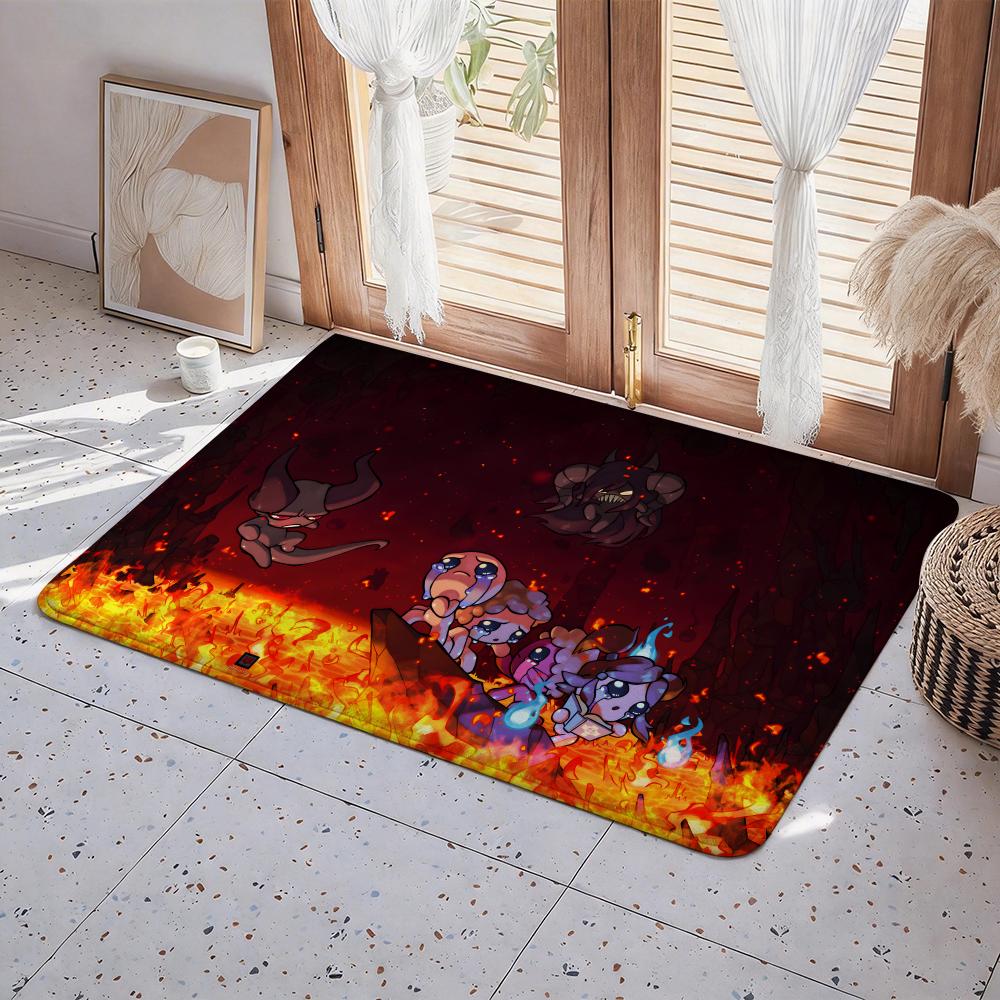 Tappetino da gioco The Binding of Isaac Tappetino ecologico in flanella Tappetino per porta antiscivolo inodore Tappeto per pavimenti interni Morbido tappeto corto in peluche per la casa