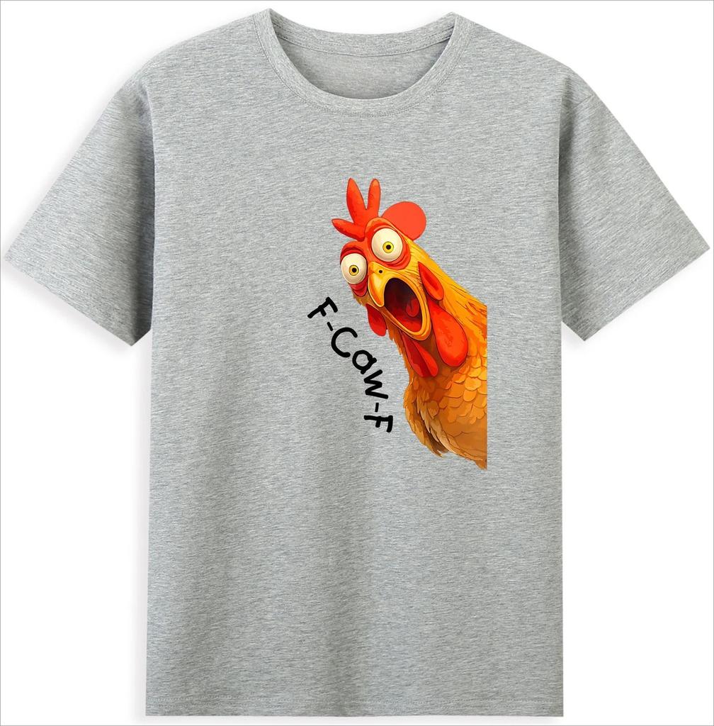 Funny FCawF Chicken FCAWF Chicken Printed Tshirts Graphic Tshirts Highquality Mens and Womens Shortsleeved Tshirts Tops