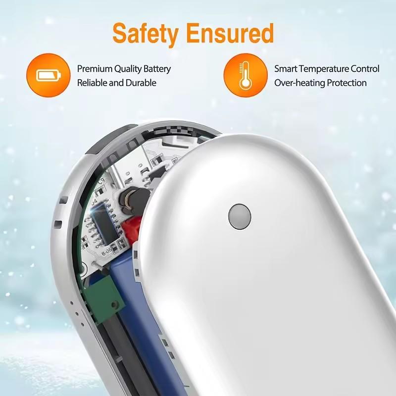 Ultra Thin Double-sided Heating Hand Warmer with One Click Switch To 3 Temperature Levels, Versatile for Hand and Abdominal Warm