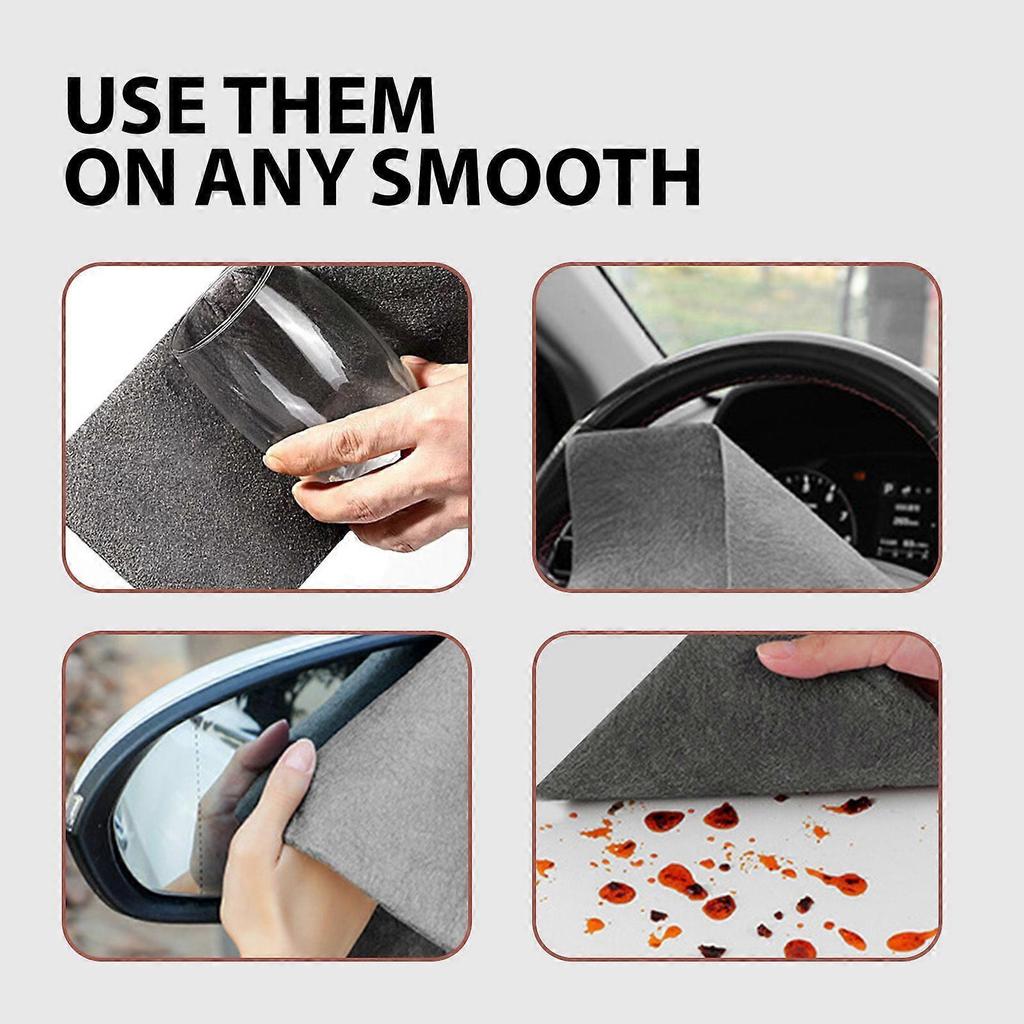Limited time!!Jue-Fish Fiber Cleaning Cloth Smooth, Dual-Purpose For Wet And Dry Use, Ideal For Windows, Cups, Car Windshields, And Stain Removal
