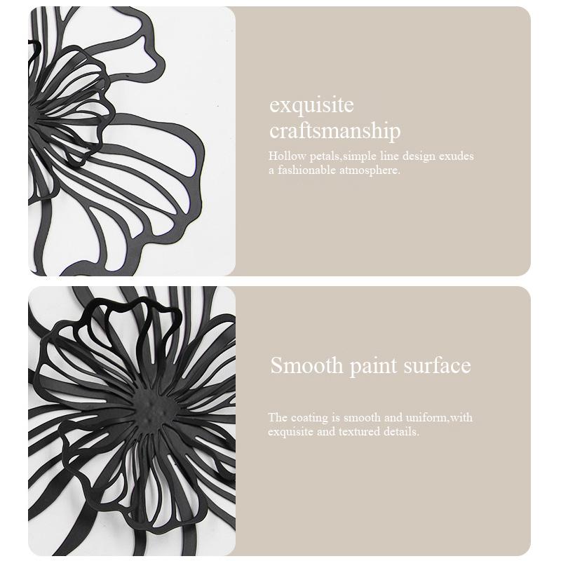 1 STK Wandmontiertes Mehrfarbiges Hohlmuster Doppellagig Heimdekoratives Eisen Kunst im Böhmischen Stil Elegant