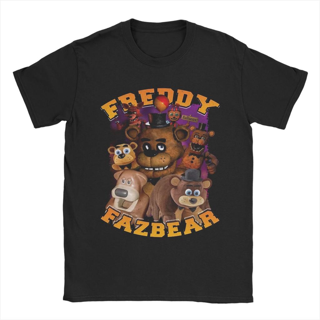 Men Women Graphic Printing FNAF At Freddys Tee T Shirt 100% Cotton T-shirts Clothing