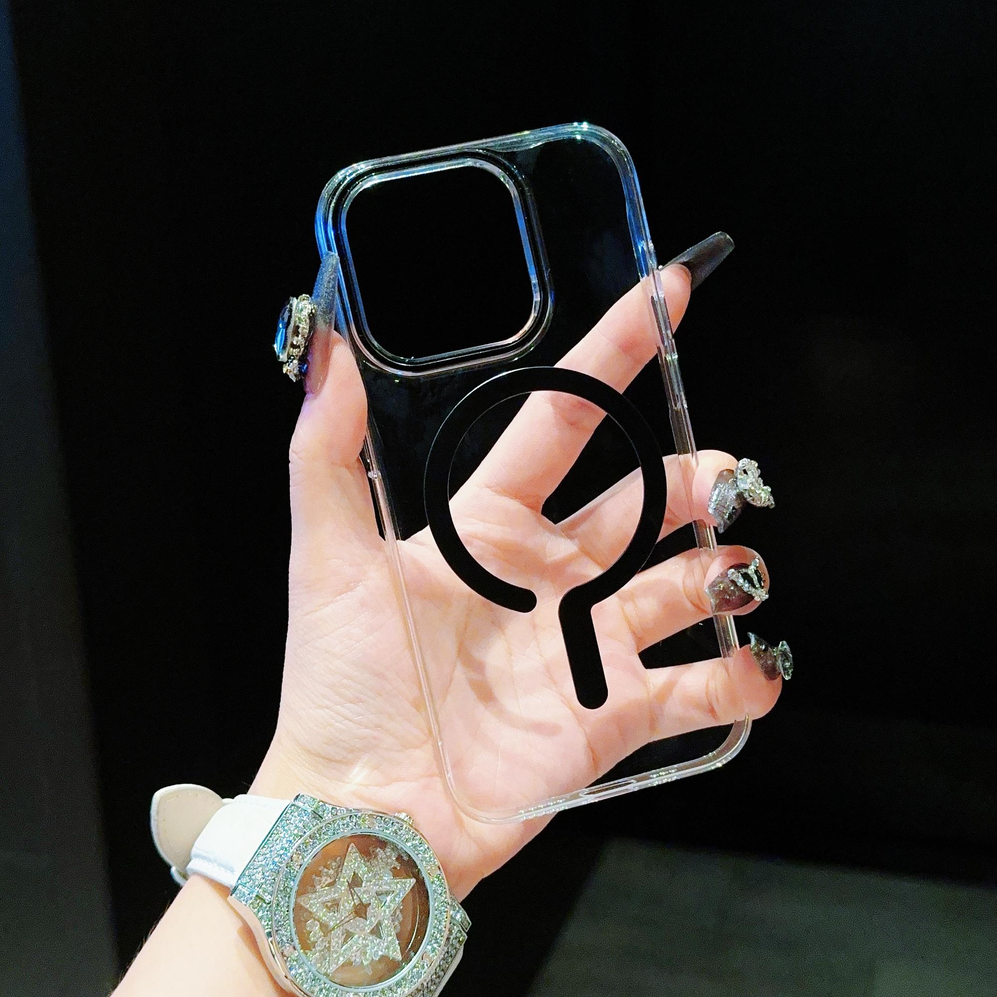 

For iPhone 14 Pro Case Compatible with MagSafe TPU+PC Drop Protection Cell Phone Cover Black