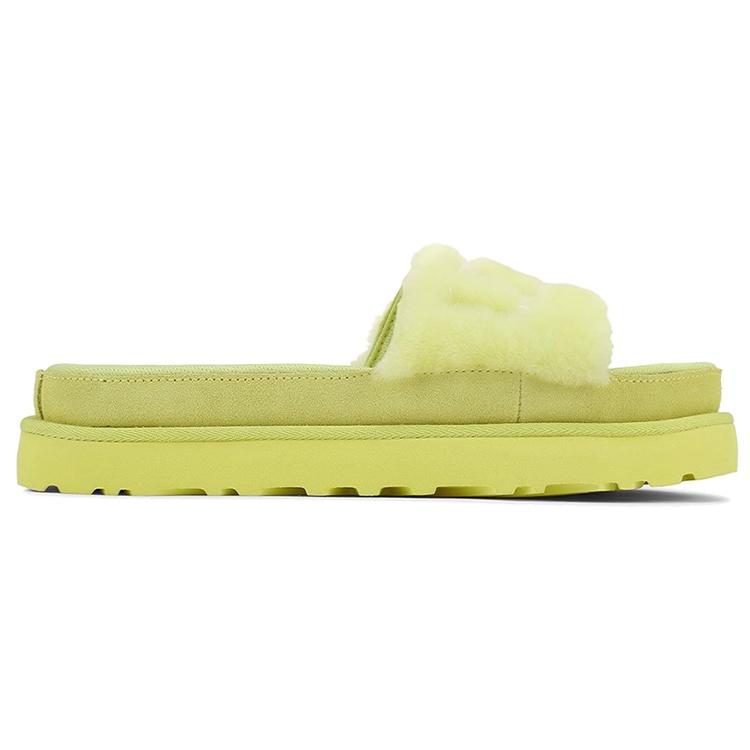 UGG Laton Fell-Slide Gelbe Hausschuhe Damen 1111236-MRT