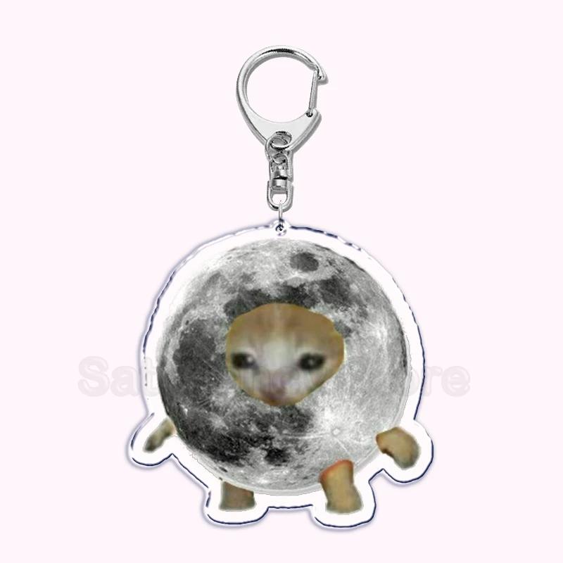 Creative Banana Cat with Heart Keychain for Accessories Bag Pendant Food Fruit Happy Cats Key Chain Ring Keychains Jewelry Gift