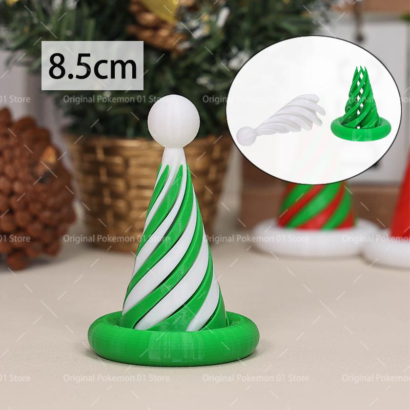 3D Printed Spiral Cone Toy Impossible Pyramid Gourd Christmas Hat Pass Through Sculpture Pyramid Toy Mini Vortex Thread Illusion
