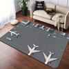 Airport Game Rug, Airport Play Rug, Kids Airplane Runway Carpet, Car Parking Playmat, Fun City Road Mat Educational Rug Carpet