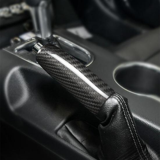 Real Carbon Fiber Car Handbrake Grips Cover Decoration For Ford Mustang 2015-19