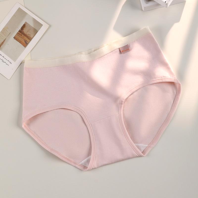 Women s Summer Thin Ice Silk Antibacterial Breathable Cool Waist Briefs M розовый
