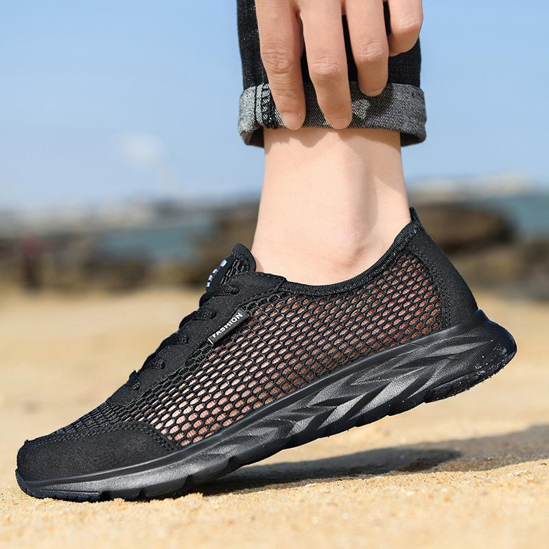 

Men Casual Sneakers Trendy Men Loafers Running Shoes Breathable Mesh Footwear Lightweight Men Vulcanized Shoes Male Zaparillas 37 чорний