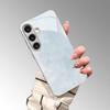 Light Blue Ink Texture Pattern Electroplated Glass Design Business for Samsung Galaxy S26 S25 S24 S23 S22 S21 and Other Models