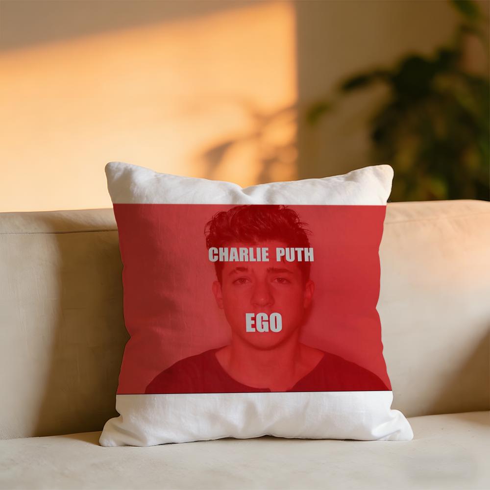 Charlie Puth Album Cushion Cover Cozy Velvet Throw PillowSoft Warm Cushion For Sofa  Bed