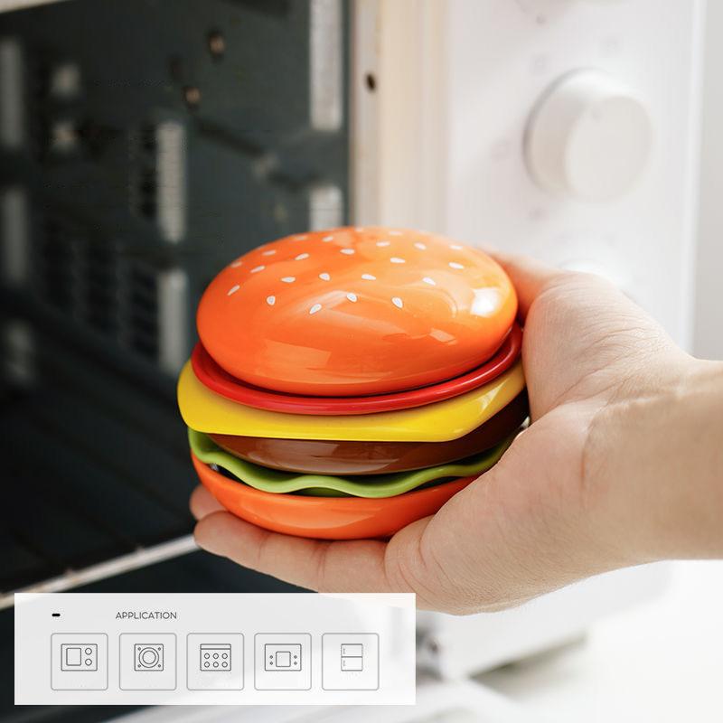 

6Pcs Ceramic Hamburger Sauce Bowl Set Ketchup Salad Dressing Seasoning Dipping Dish Kitchen Accessories Sauce Container Gift