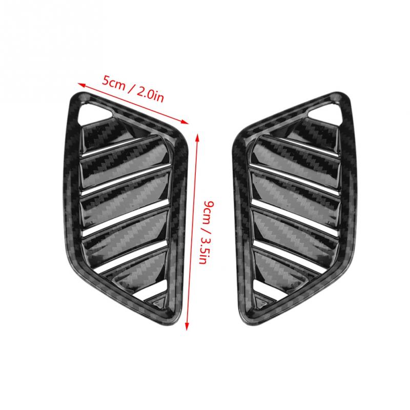 Left Rudder New 2Pcs Car Interior Upper Air Vent Outlet Cover Trim for Mitsubishi Eclipse Cross 2017-2018 Silver/Carbon