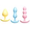 3pc/Set Soft Silicone Anal Plugs Beginner Anal Stimulator Trainer Sex Play Toy for Women Couples G-spot Massage Sex Product
