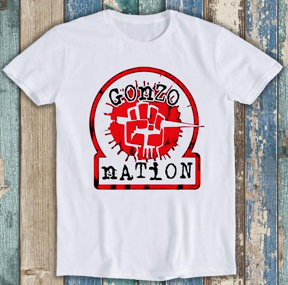 

Gonzo Nation Hunter Thompson Retro Funny Meme Gift Tee T Shirt M1247 M