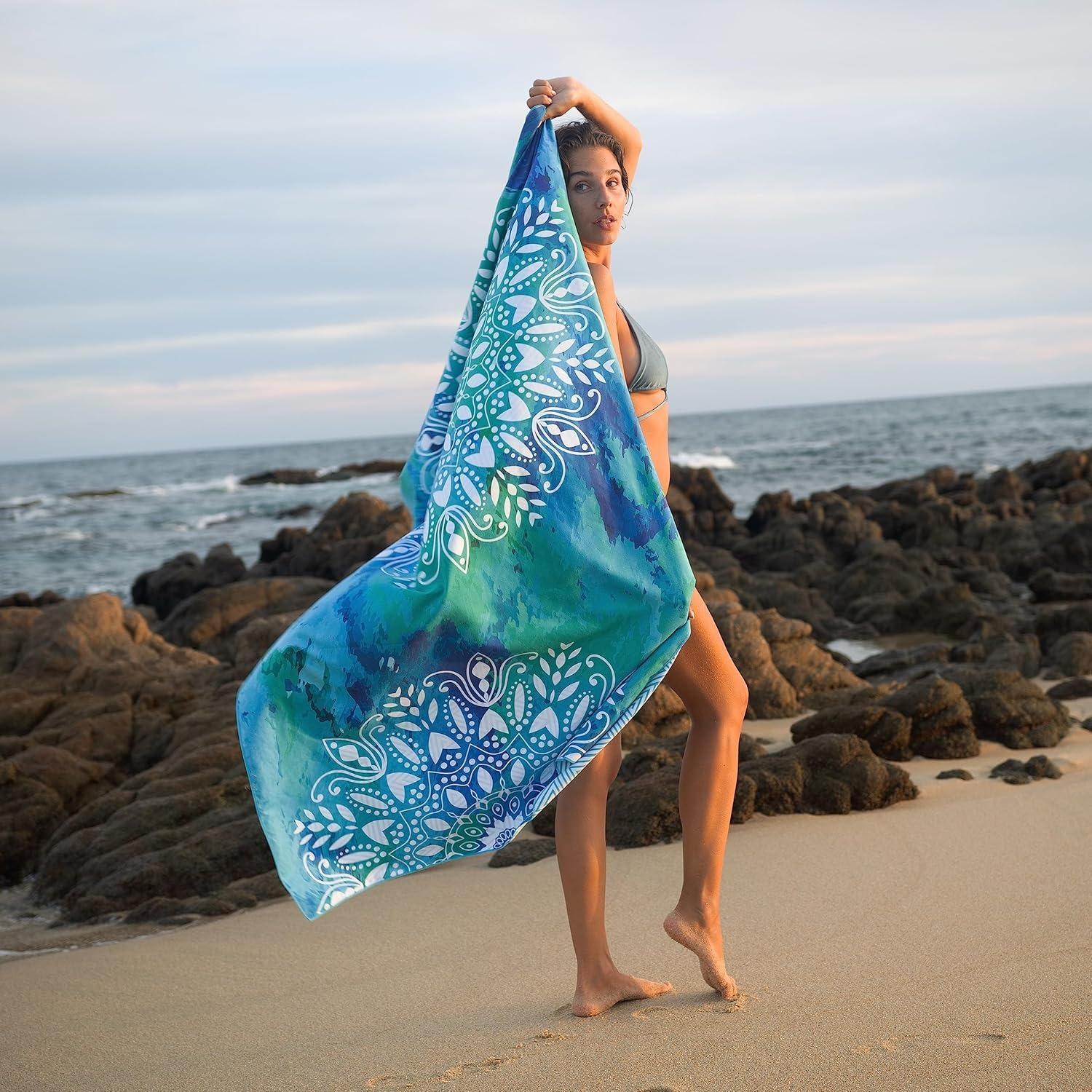 

Geometry pattern Beach Towel for Family stuffs friend Gifts Quick-Dry Sand free For Bath Yoga Tourism Beach Camping Swimming GYM W40*H60(CM)
