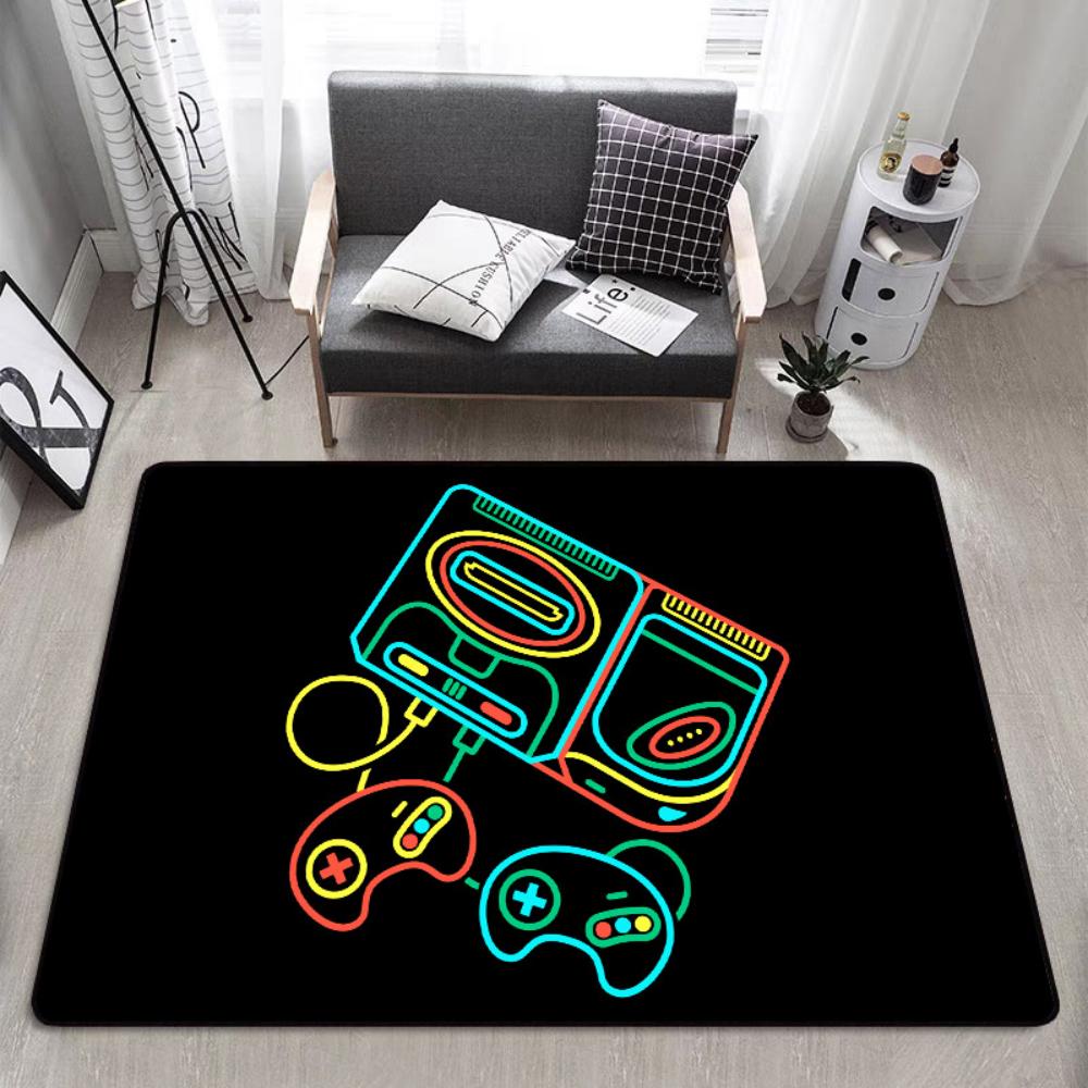 Fashion Gaming Controller Carpet Man's Cave Game Room Chair Floor Mat Living Room Sofa Decor Rug Bedroom Bedside Soft Rug Gifts