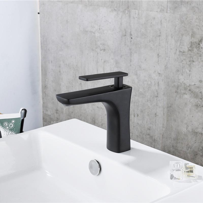 Basin Faucet Black Gold Basin Mixer Brass Crane Bathroom Faucets Hot and Cold Water Mixer Tap Contemporary Mixer Tap torneira