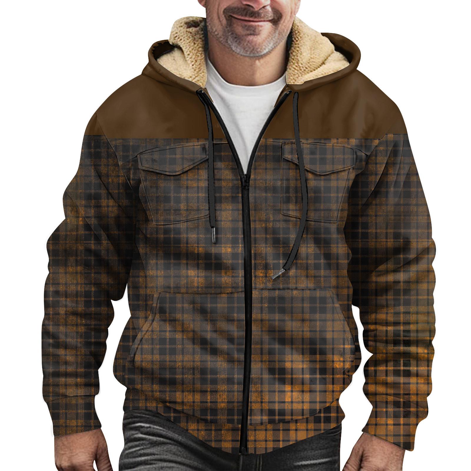 

Мужская зимняя флисовая толстовка с капюшоном на молнии с накладным карманом, повседневная куртка XXXXXL