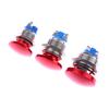 1Pc Waterproof Ip65 Spst (On)-Off 1No 3A 250V With Screw Terminal 16/19/22Mm Momentary Metal Mushroom Head Push Button Switch
