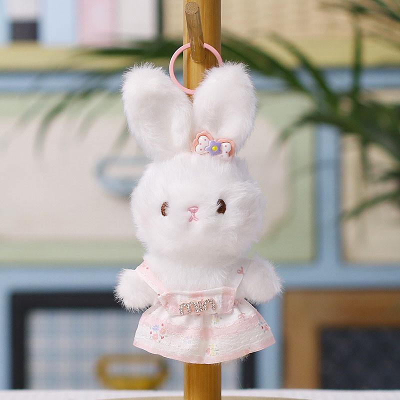 Plush Bunny Keychain With Pp Cotton Filling For Gift And Decoration