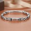 Vintage Silver-plated Peace Back Pattern Men's Bracelet Personality Trend Domineering Single Essence Vintage Gift