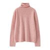 Women's 100% Pure Cashmere High Neck Sweater - Warm, Versatile Pullover for Autumn/Winter.