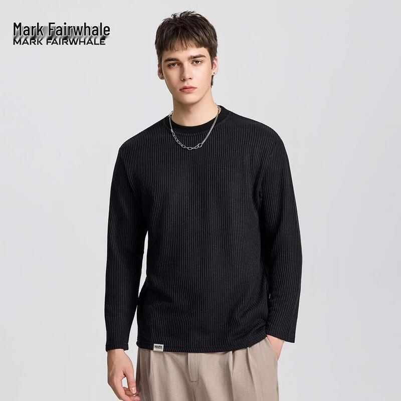 Mark Fairwhale Men s American Retro Knit Long Sleeve T-Shirt M