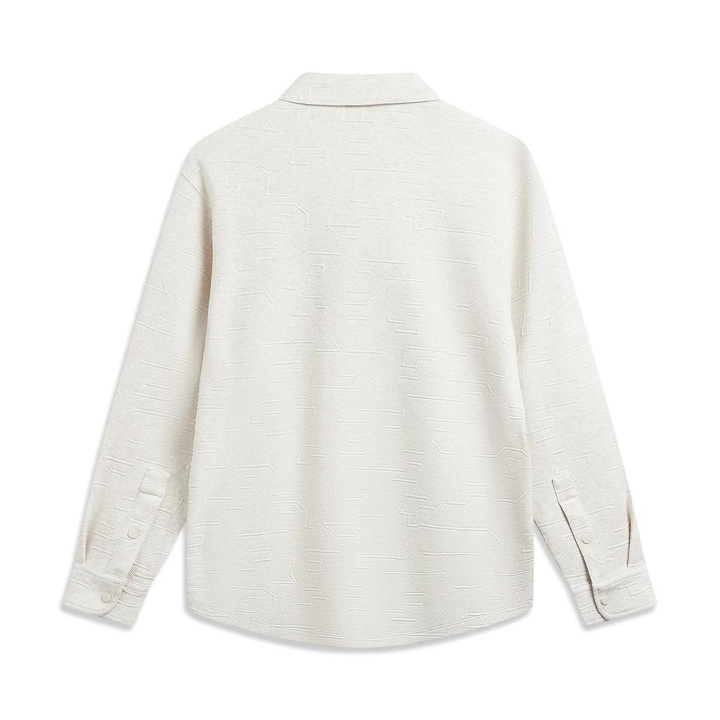 Li Ning Wade Series Letter Button Simple Soft Versatile Long Sleeve Shirt Men shirts AFDW011-4