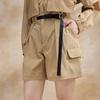 Women's Color Block Wide-Leg Cargo Shorts
