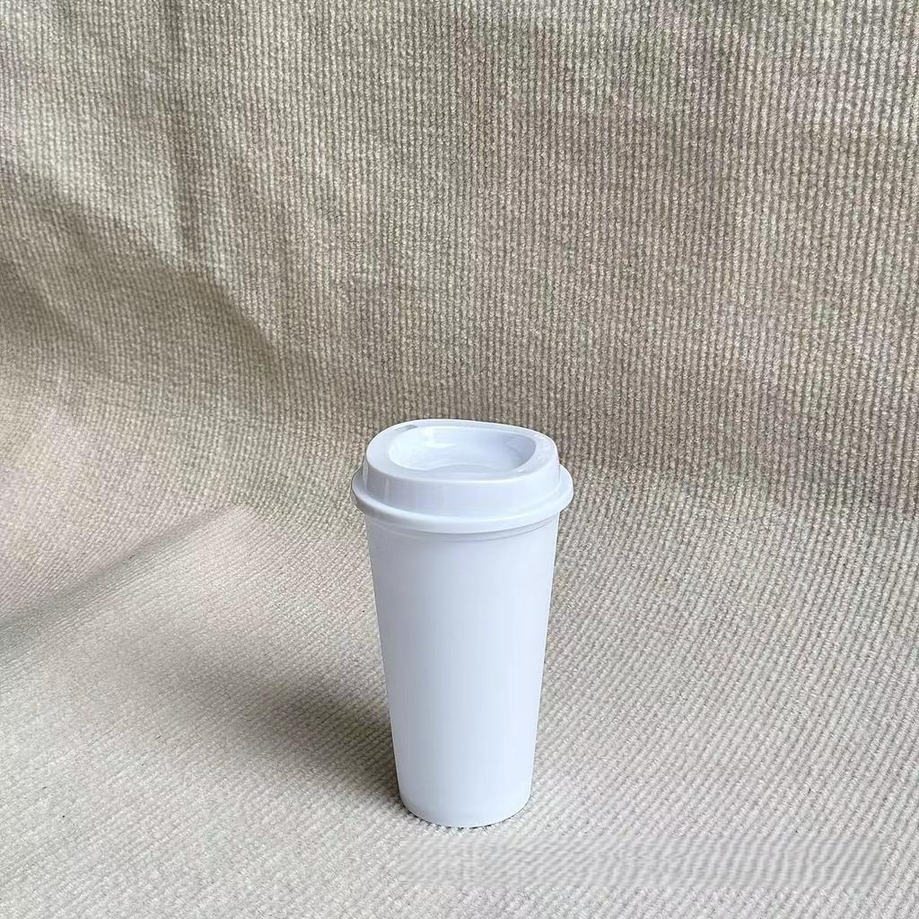 16OZ Color Reusable Plastic Straw Cup Large Capacity Leakproof Travel Tumbler for Coffee Smoothie Home Birthday Party Takeaway