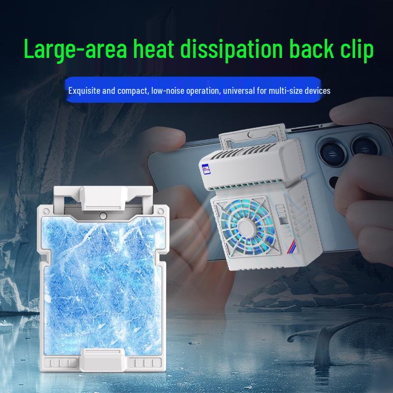 Radiateur et Ventilateur de Refroidissement pour Téléphone de Jeu Ultra-Silencieux avec Support de Jeu