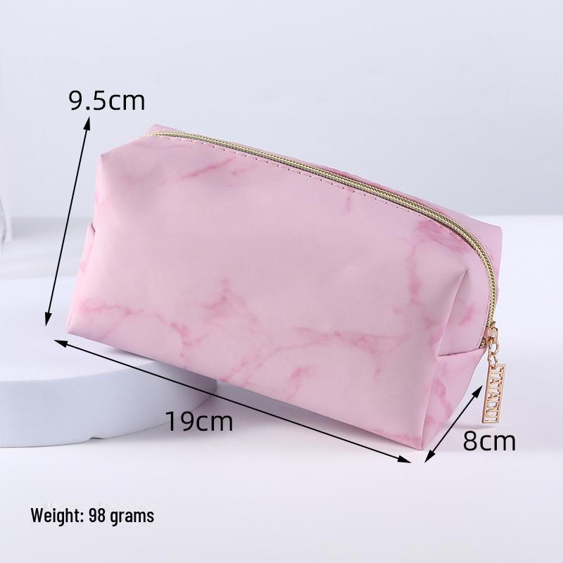 

Европейская и американская косметичка из искусственной кожи с мраморным рисунком - Портативное модное хранилище для мелких предметов pillow shape 19*8*9.5cm розовый