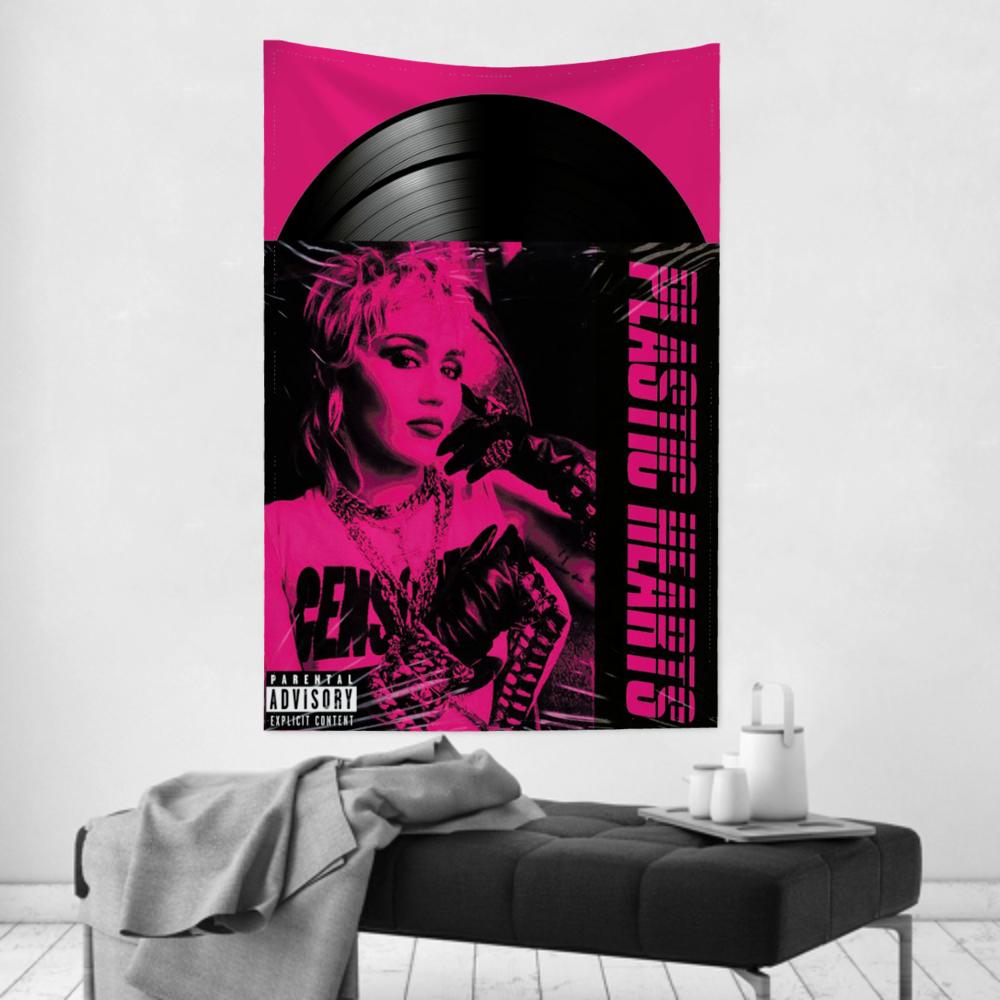 Us Singer Miley Tapestry Room Decor Cyrus Wall Cloth Party Hanging Background Room Decor Baby Room