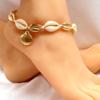 Vintage European-American Scallop Shell Anklet for Women - Retro Beach Style