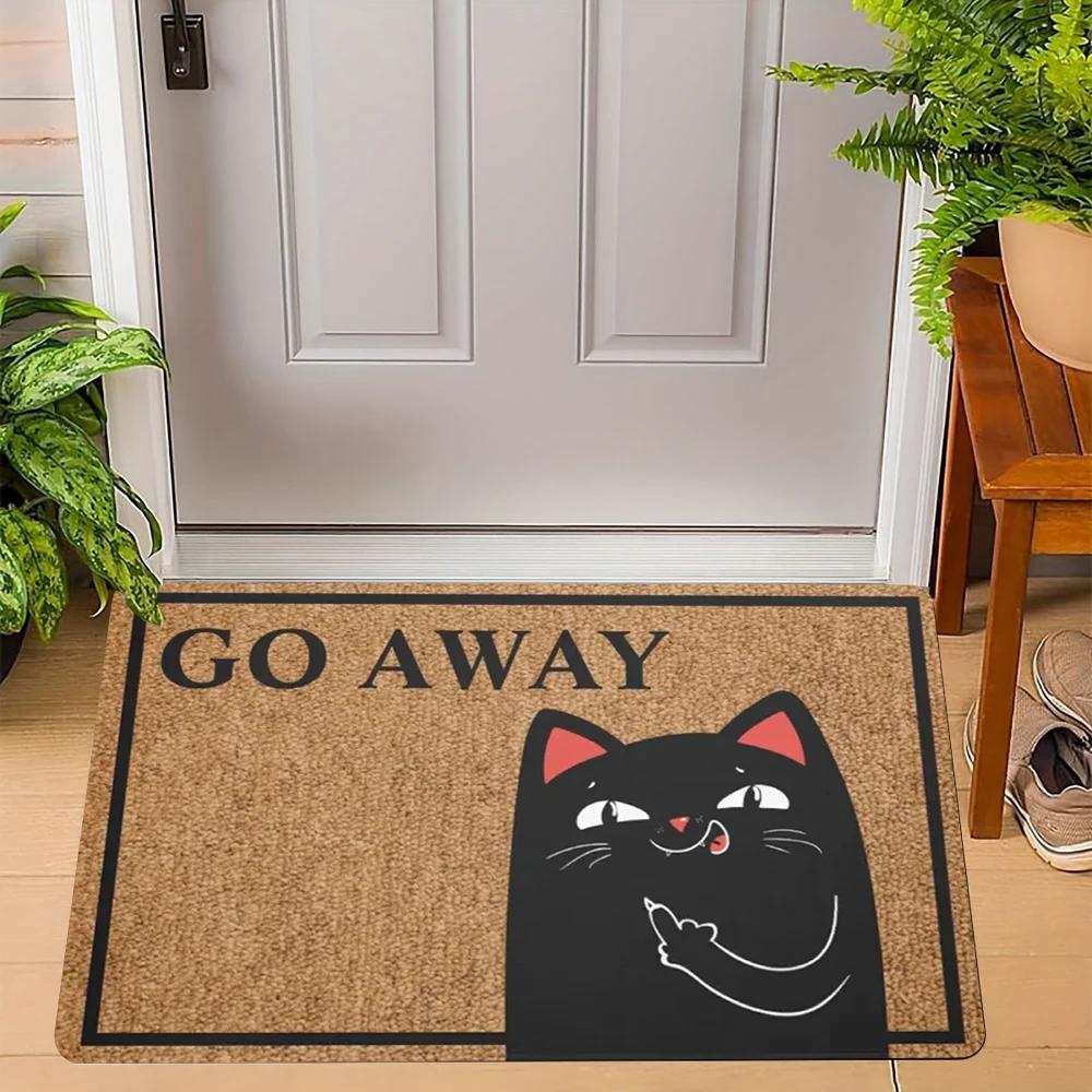 Verspielter Geh Weg Fußmatte Seltsame Katze WILLKOMMEN Teppich Wohnzimmer Schlafzimmer Eingang Fußmatte Außen Rutschfeste Bodenmatte Sofa Fußmatte Küche
