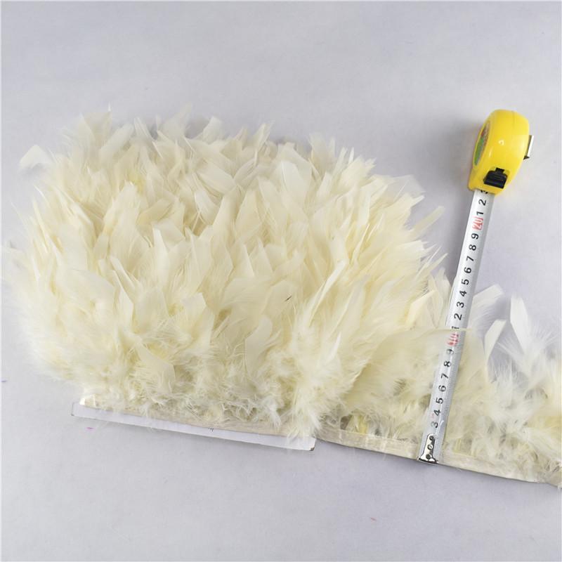 10Meters/Lot Turkey Feather Fringe Trim 4-6Inch Marabou Feathers Trimming Skirt Dress Trims Ribbon Feathers For Crafts
