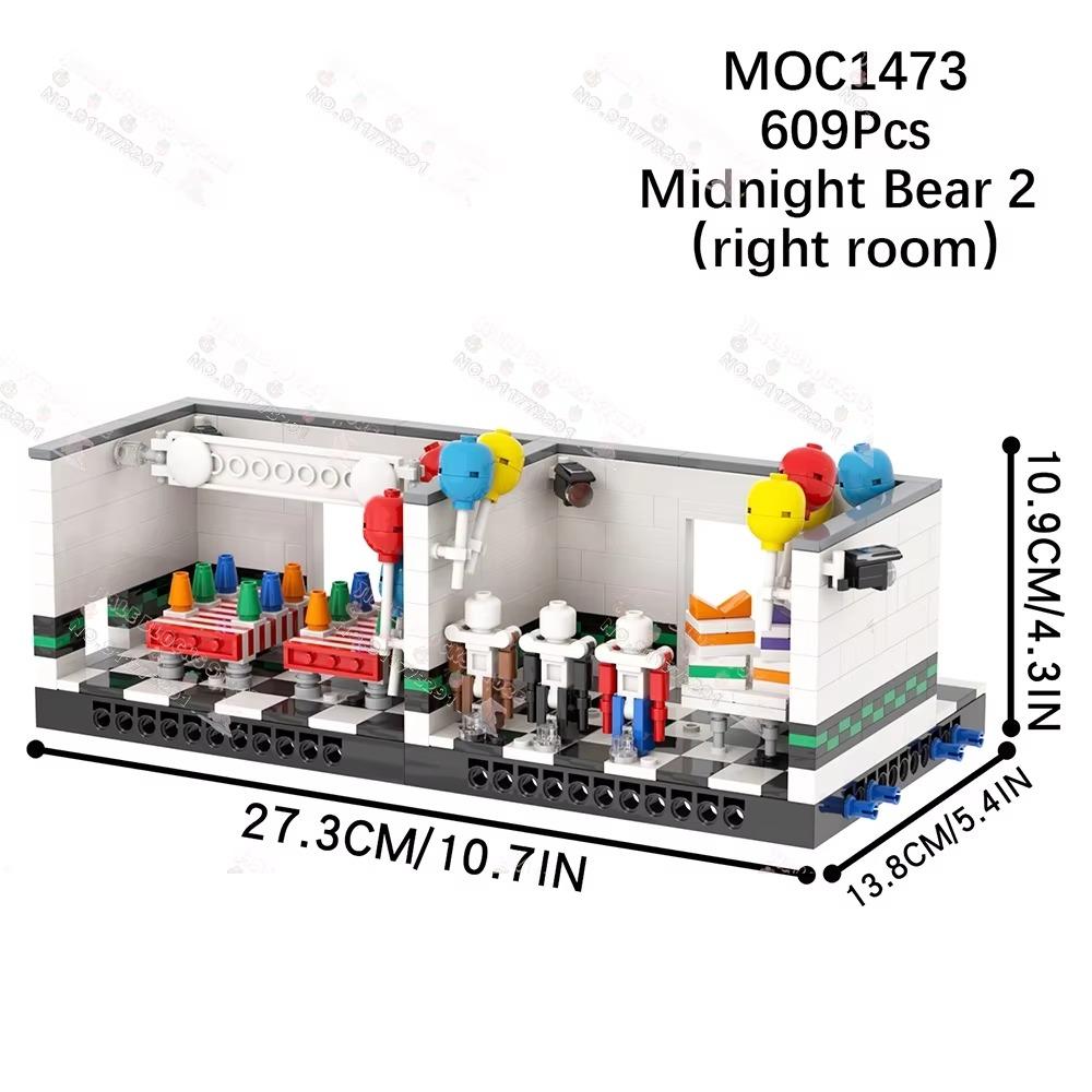 

Творчество MOC Игра Midnight Bear Строительные блоки DIY Horror Action Фигурки Сцены Архитектура Модели Сборка Игрушки Для Детей