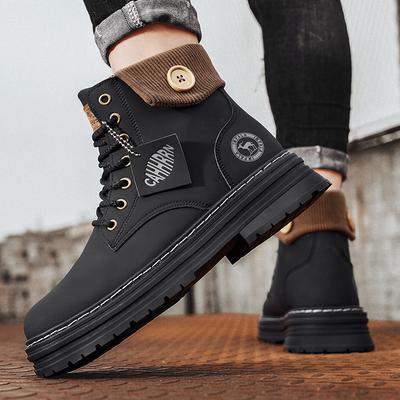 Martin Boots Herren Kurzstiefel Trendige Schnürstiefel Herren Winter Neu Outdoor High-Top Große Gelbe Stiefel Herrenschuhe