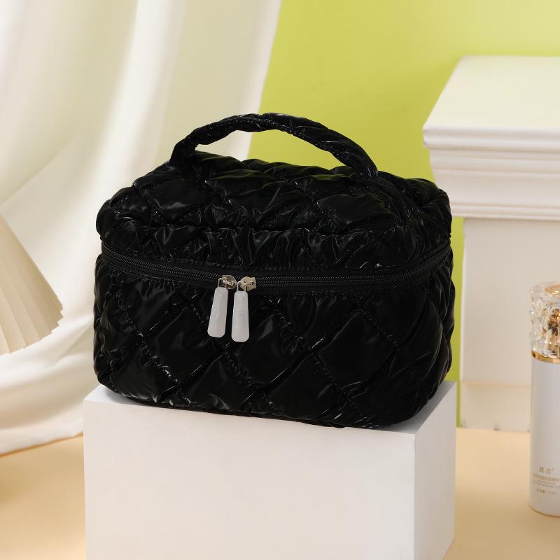 Large-Capacity Waterproof Cosmetic Bag Set - Stylish Solid Color, 3-Piece Portable Toiletry Organizer