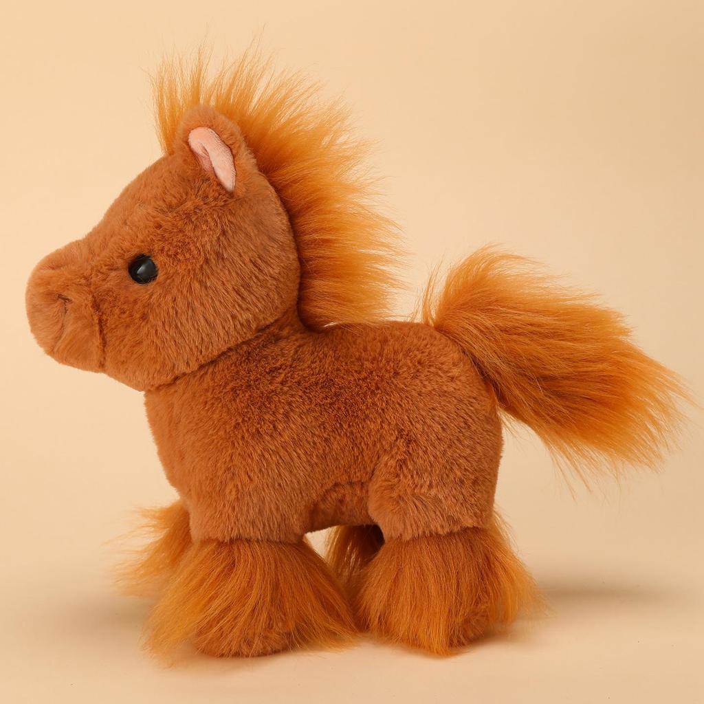 Long Hair Little Horse Plush Toys Stuffed Lifelike High Quality Horse Doll Soft Kids Hugging Animal Doll Pretty Desktop Decor