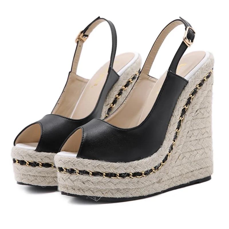 Super High Women Summer Wedge Sandals Female Platform Fashion High Heel Sandals Open Toe Ladies Shoeswi88