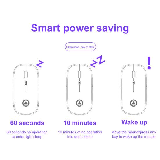 A2 Portable Ergonomic Wireless Mute Gaming Mouse for Computer Laptop Accessories