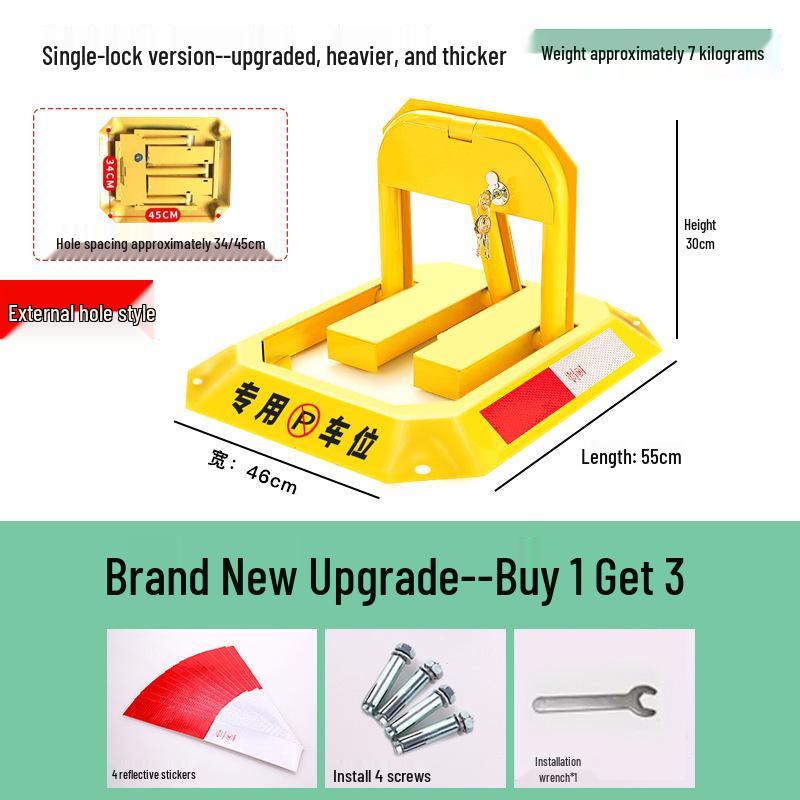 Thickened Manual Parking Spot Floor Lock - Anti-Occupation Barrier