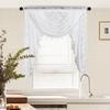 Waterfall Window Valance , Home Decoration, Breathable Soft Swag Vintage Design for Bedroom