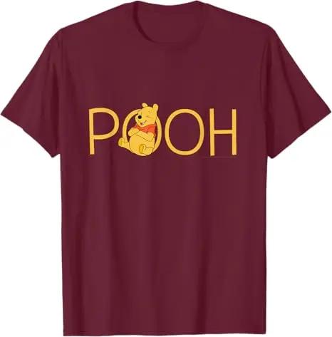 Hot Fashion Casual Winnie The Pooh Classic Lettering T-Shirt S-4XL Four Seasons Unisex