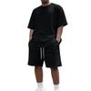 Men's Summer Casual 2-Piece Outfit Round Men's Neck Short Sleeve Tee Shorts Set