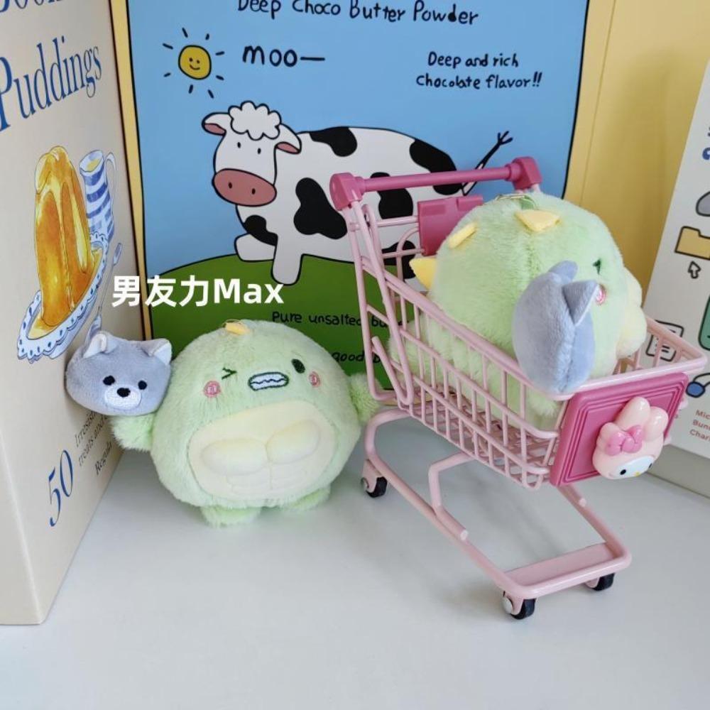 Cartoon Green Dinosaur Doll Pendant Green Dinosaur Dinosaur Wolf Plush Keyring Children